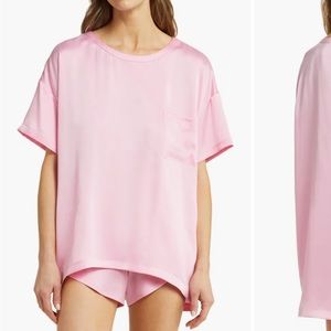 LUNYA tee sleep set in Etude Pink and size XS/S